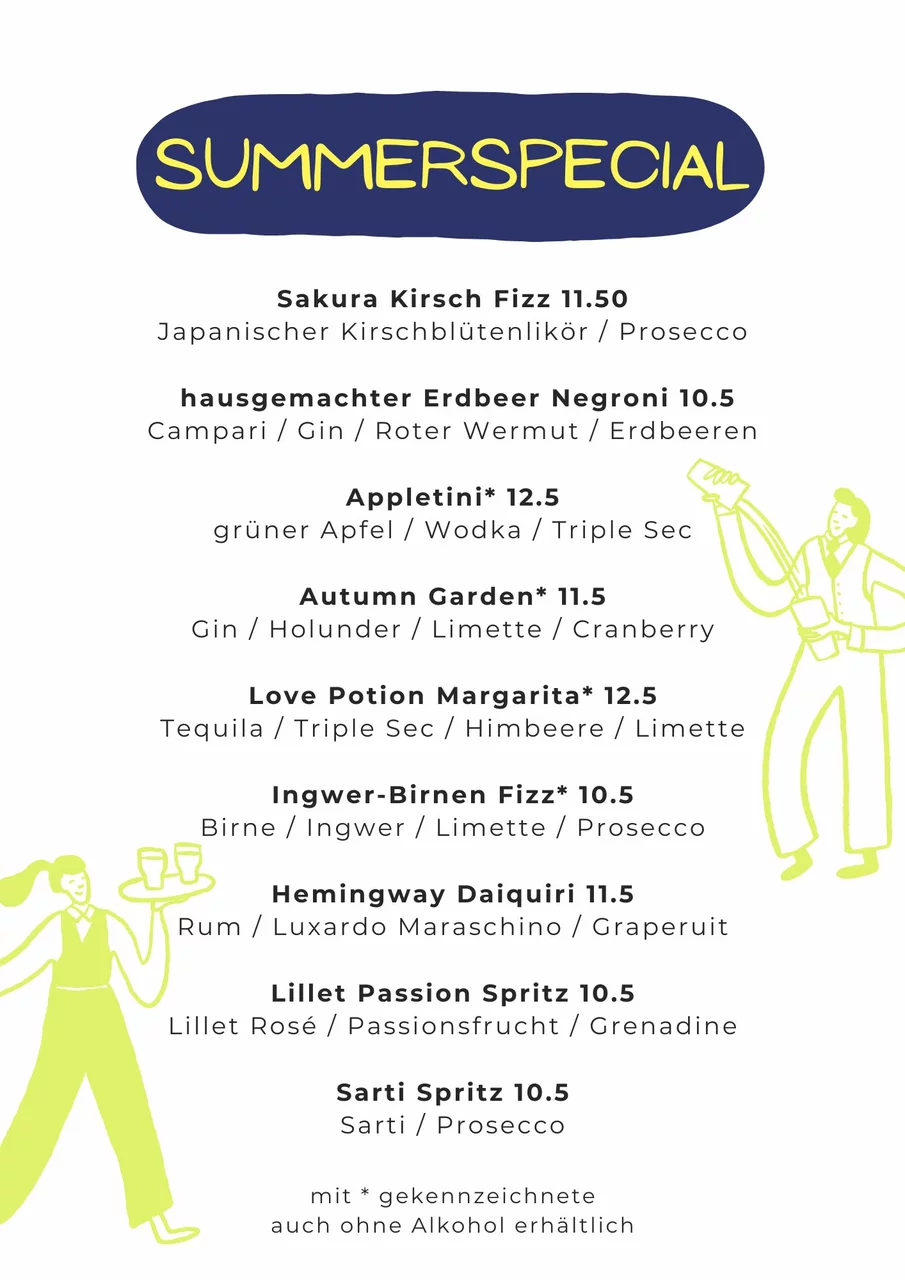 Open Kitchen Restaurant Hamburg Essen Vegan Vegetarisch Abendkarte Getränke Drinks Summerspecial Aperitifs Bar Lounge