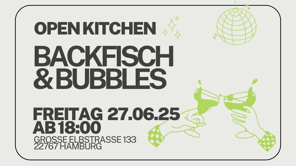 Bester Backfisch Hamburg Fish n Chips Event Party Bubbles Champagne