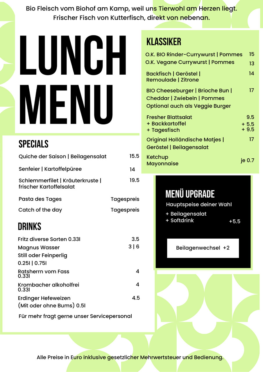 Open Kitchen Restaurant Hamburg Essen Mittagskarte Mittagstisch Vegan Vegetarisch Lunch